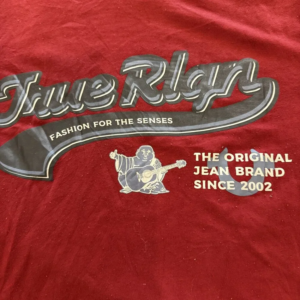 TRUE RELIGION Unisex Crimson Tshirt Size Small Good Used Condition